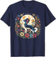 Floral Moon Papillon Dog Breed Pet - Wild Flowers T-Shirt - T-Shirt | Navy