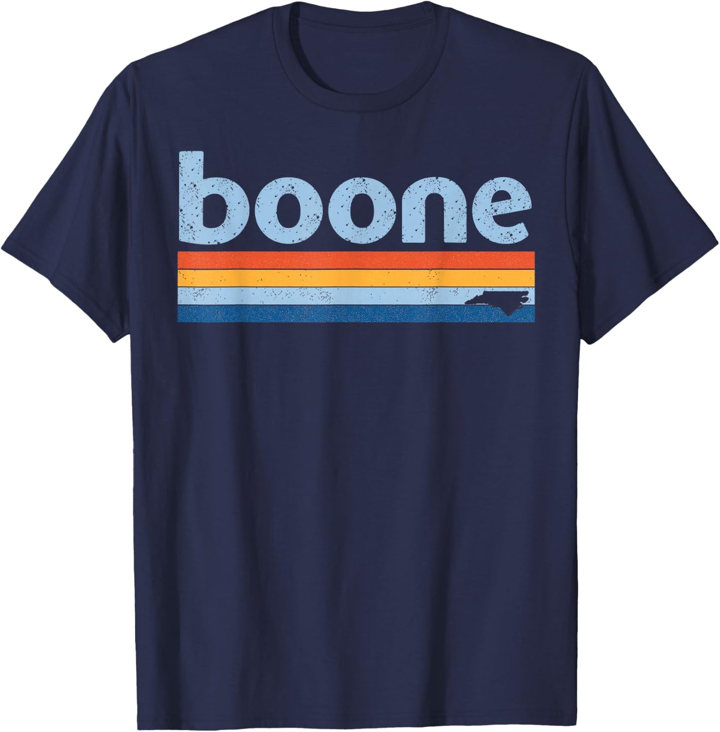 Vintage 80s Style Boone NC T-Shirt - T-Shirt | Navy