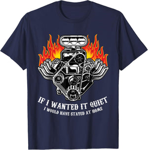 Funny Drag Racing Car Engine Mechanics Motor Racing T-Shirt - T-Shirt | Navy