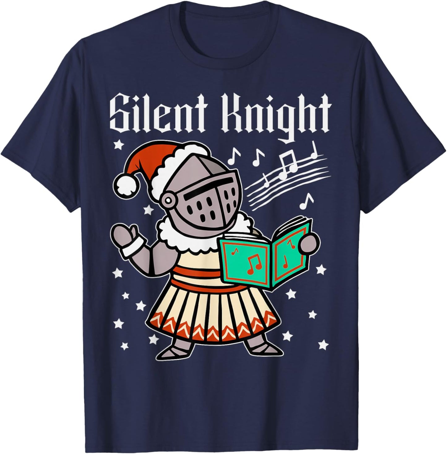 Silent Knight Christmas Medieval Templar Xmas Costume T-Shirt - T-Shirt | Navy