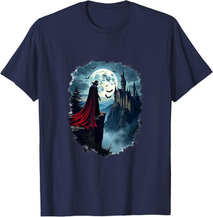 Gothic Tribute to Bram Stoker Dracula , Black, S T-Shirt - T-Shirt | Navy