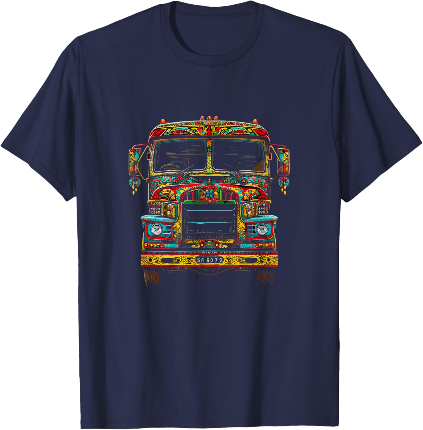 Urdu Truck, pakistan T-Shirt - T-Shirt | Navy