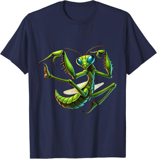 Praying Mantis Kung Fu | Fighting Insect Martial Arts T-Shirt - T-Shirt | Navy