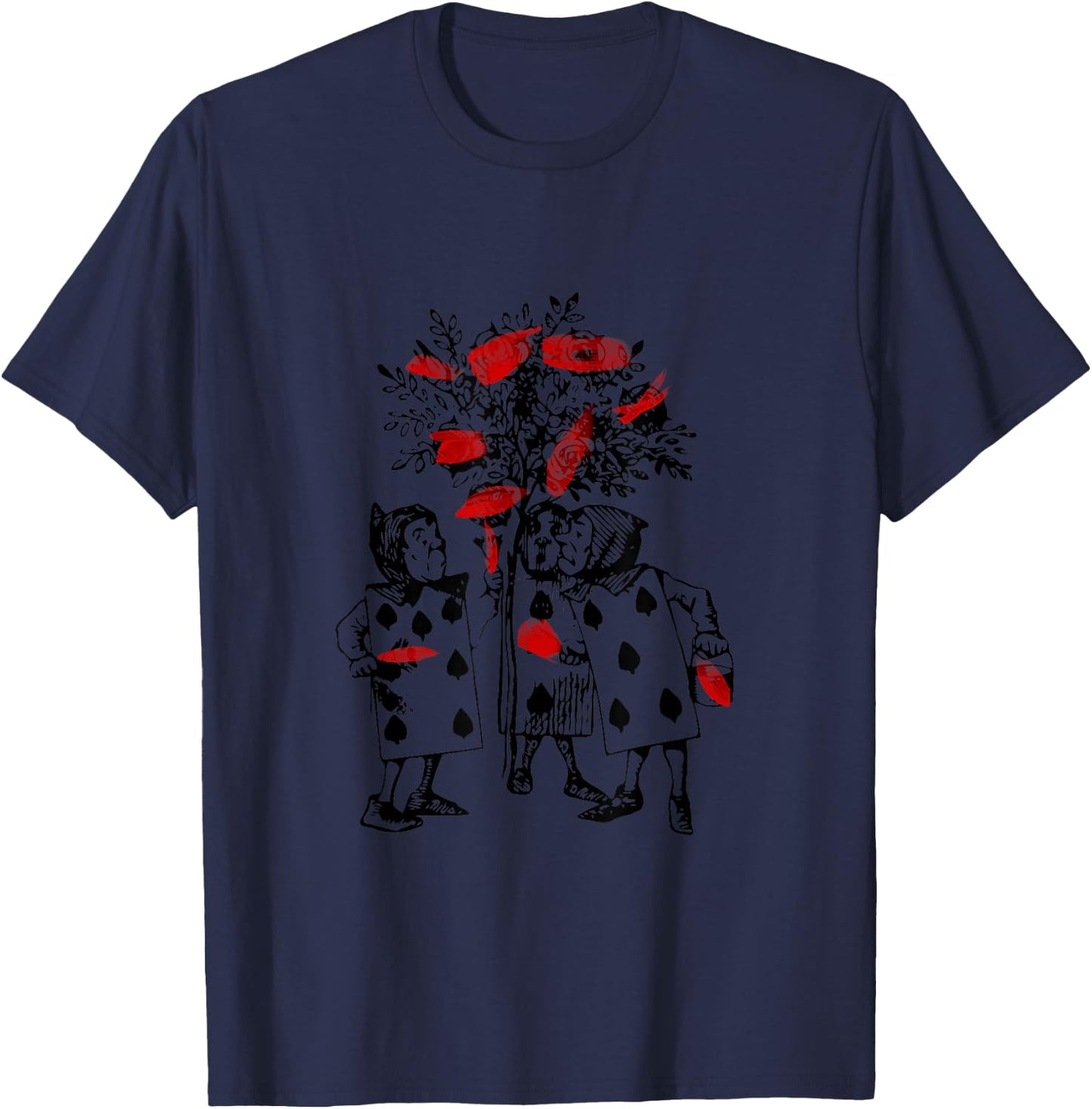 StuffWithLove Alice in Wonderland Painting the Roses Red Apparel T-Shirt - T-Shirt | Navy