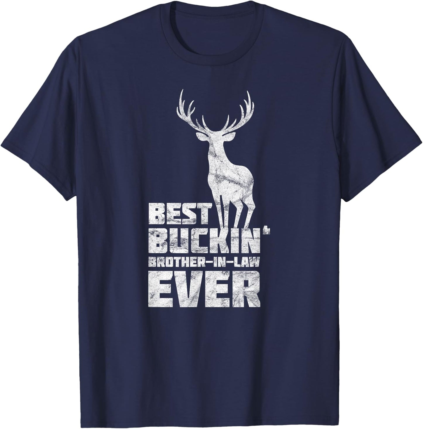 Awesome Best Buckin Brother-In-Law Bucking Deer Hunting T-Shirt - T-Shirt | Navy