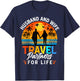 Husband And Wife Travel Partners For Life - Beach Traveling T-Shirt - T-Shirt | Navy