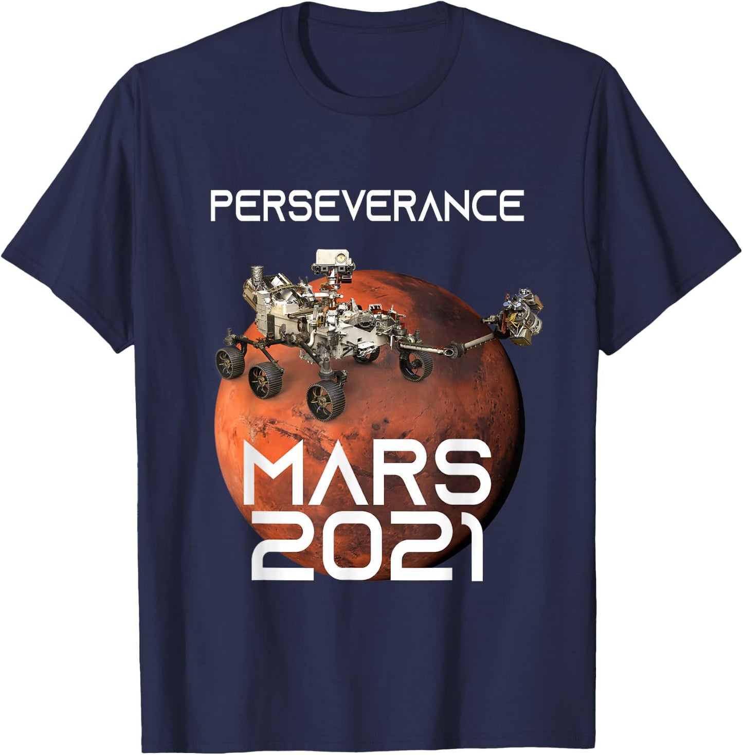Perseverance Mars Rover Landing 2021 Nasa Mission T-Shirt - T-Shirt | Navy