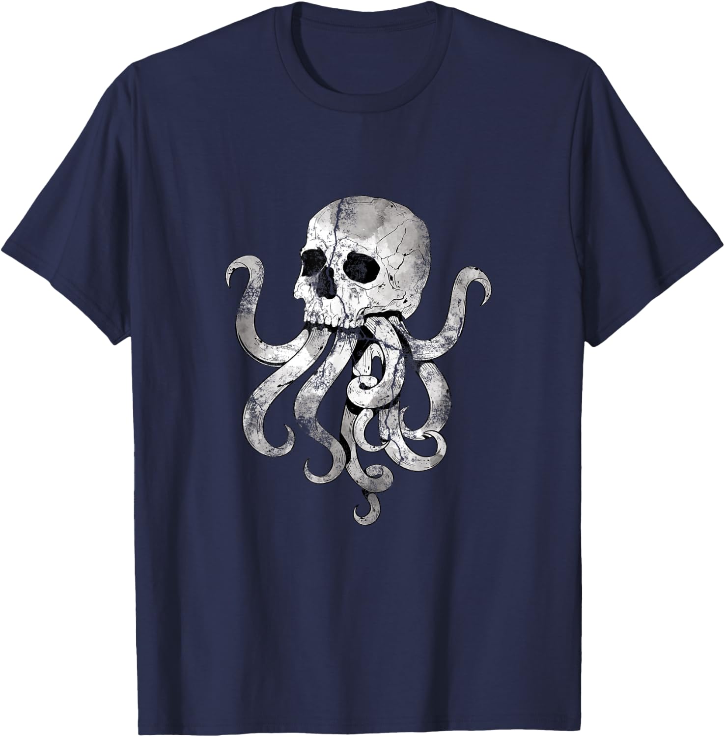 Sea Monster Kraken Gift Predator Skull Octopus T-Shirt - T-Shirt | Navy