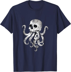Sea Monster Kraken Gift Predator Skull Octopus T-Shirt - T-Shirt | Navy