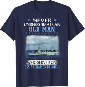 USS Sacramento AOE-1 Veterans Day Father Day Gift T-Shirt - T-Shirt | Navy