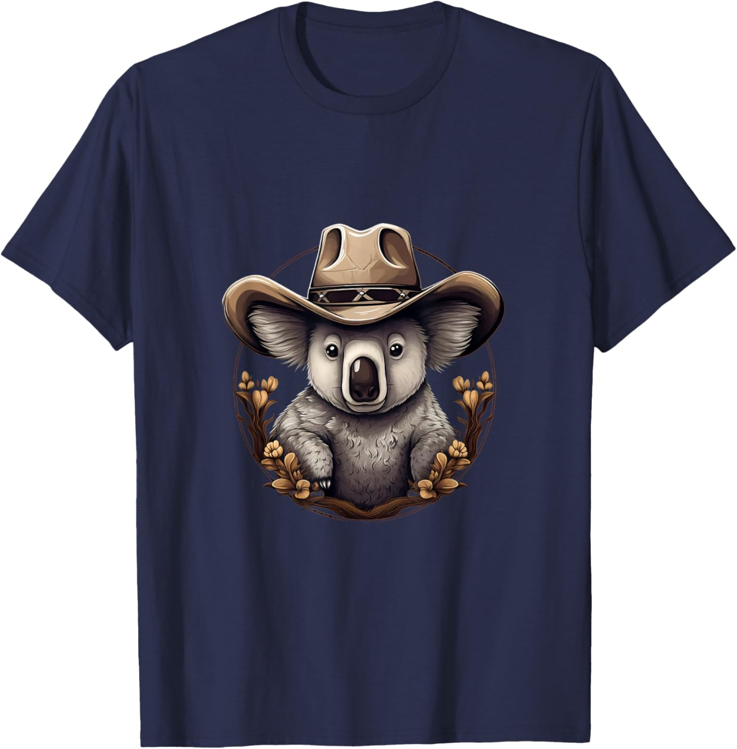 Koala Cowboy Hat Cowgirl Western Australian Koala Lover T-Shirt - T-Shirt | Navy