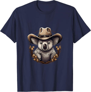 Koala Cowboy Hat Cowgirl Western Australian Koala Lover T-Shirt - T-Shirt | Navy