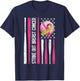 Strike Out Breast Cancer Softball Fight Awareness Men T-Shirt - T-Shirt | Navy