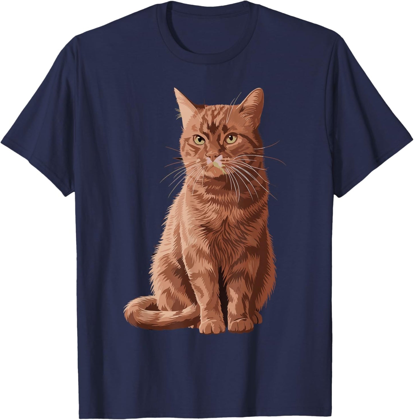 Orange Tabby Cat Orange Cat T-Shirt - T-Shirt | Navy