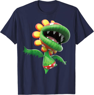 Super Mario Petey Piranha 3D Poster T-Shirt - T-Shirt | Navy
