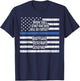 Thin Blue Line Whom Shall I Send Shirt US Flag Police Gift T-Shirt - T-Shirt | Navy