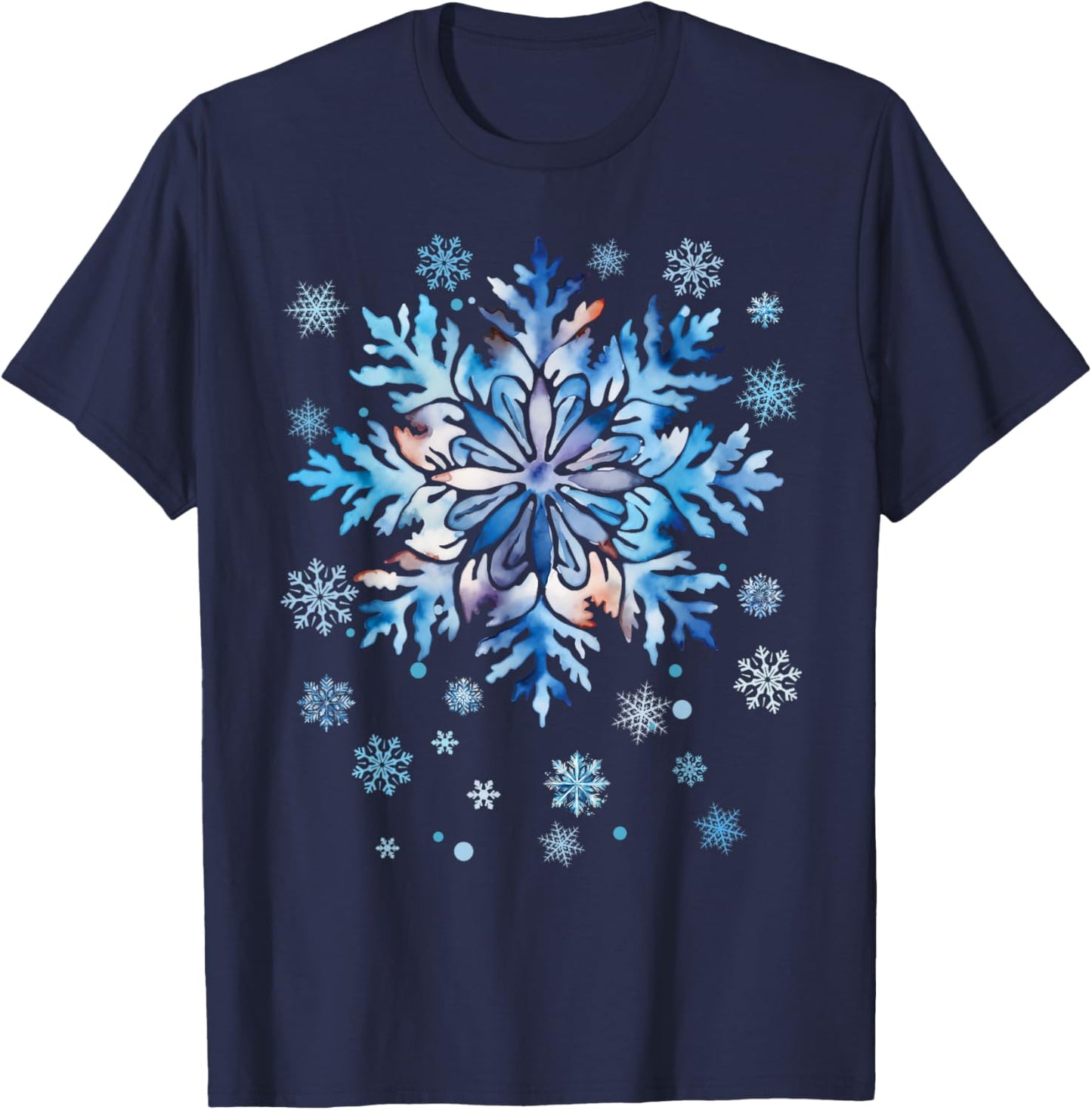 Snowflake Costume Winter Christmas Matching Women Kids Adult T-Shirt - T-Shirt | Navy