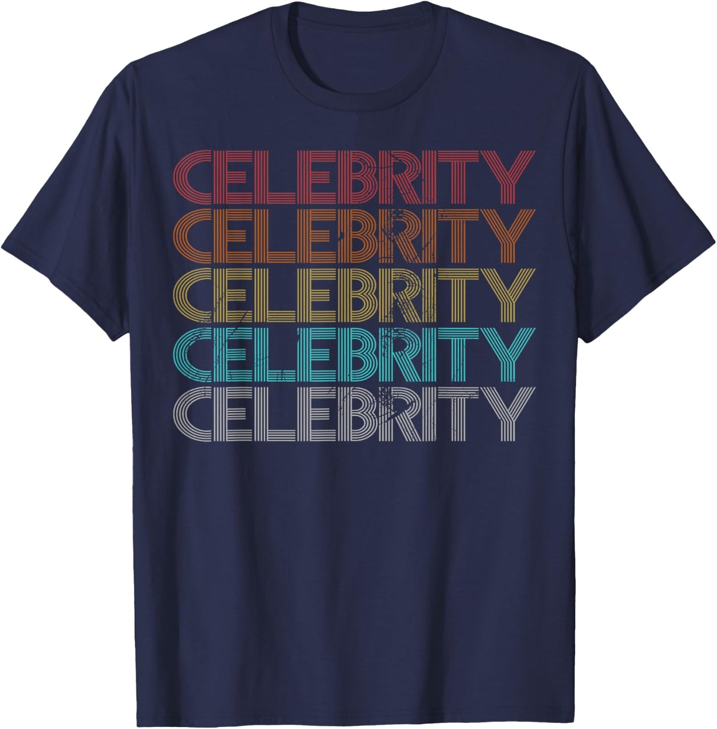 Retro Vintage Celebrity T-Shirt - T-Shirt | Navy