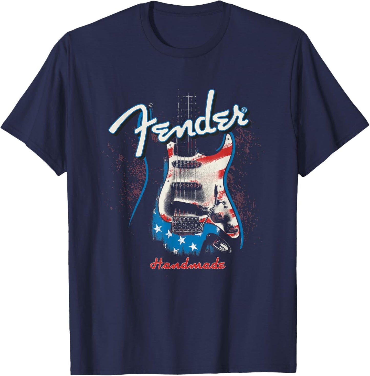 Fender Handmade Guitars 4th of July American Flag T-Shirt - T-Shirt | Navy