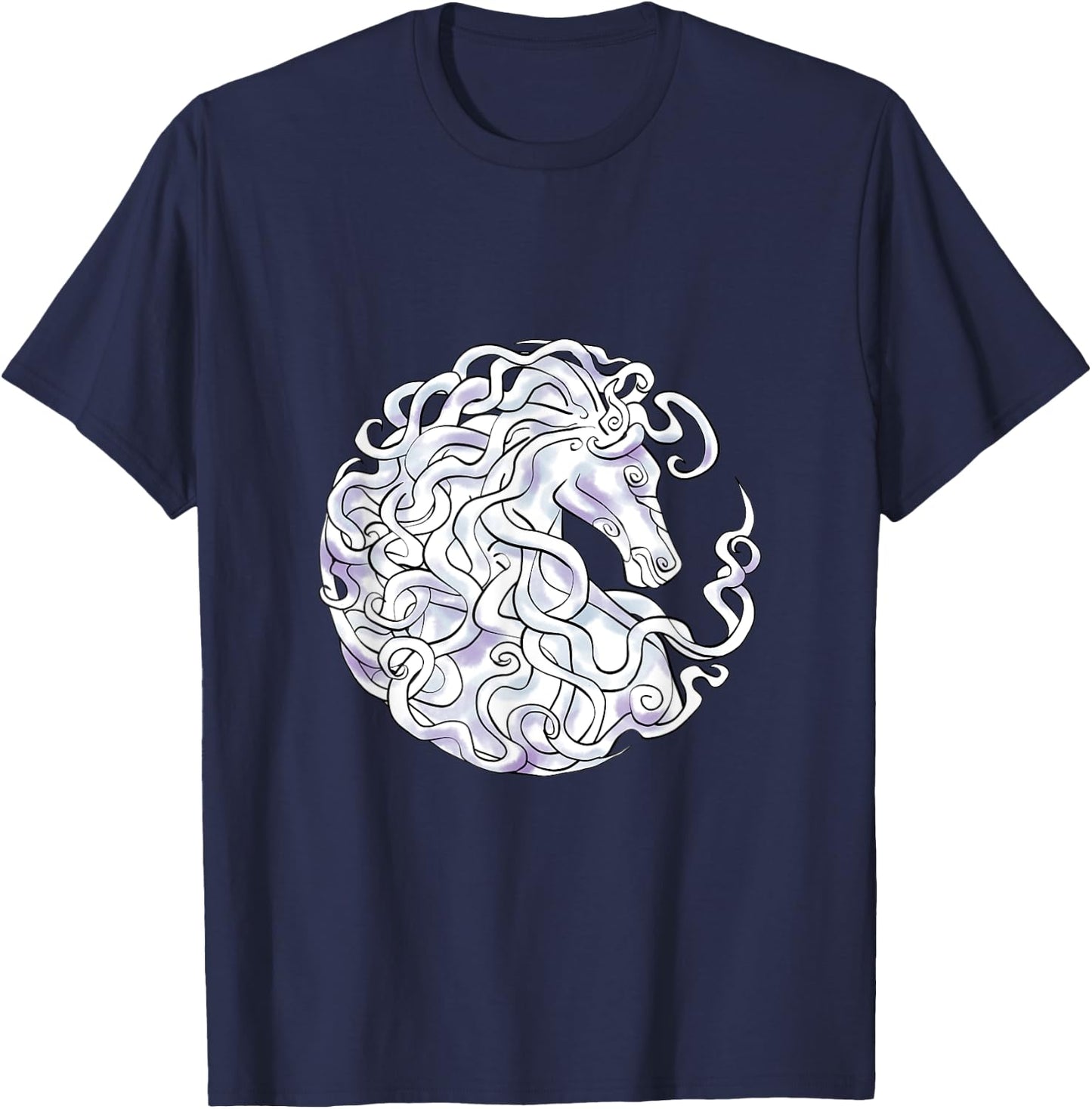 Epona Goddess of Mares and Foals T-Shirt - T-Shirt | Navy