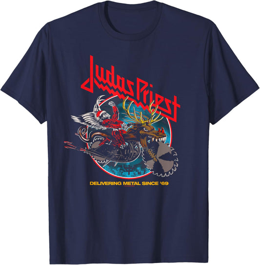 Judas Priest Painkiller Holiday Circle T-Shirt - T-Shirt | Navy
