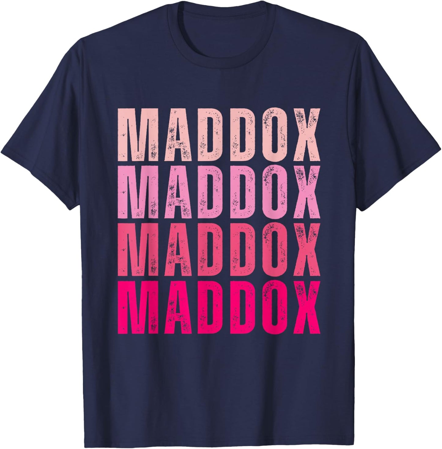 Personalized Name Maddox I Love Maddox Vintage T-Shirt - T-Shirt | Navy