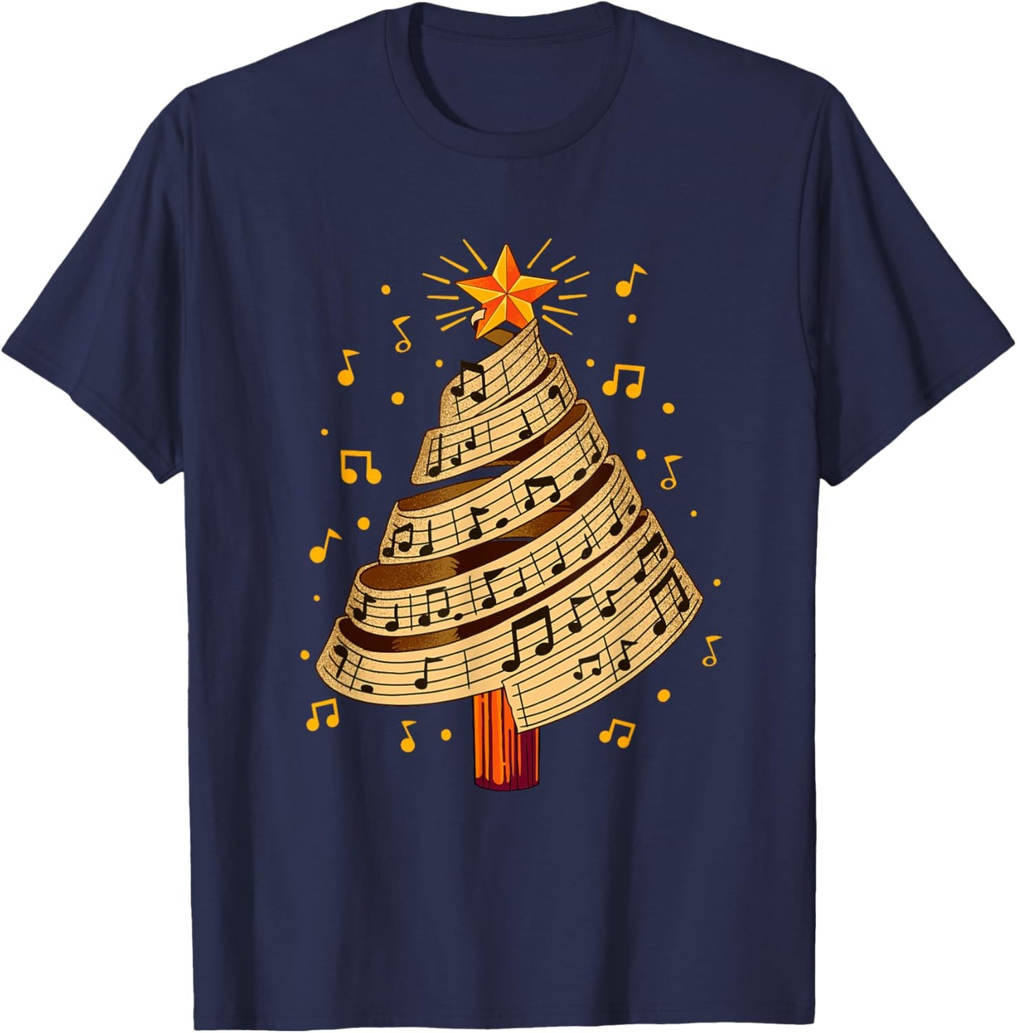 Christmas Tree Musical T-Shirt - T-Shirt | Navy