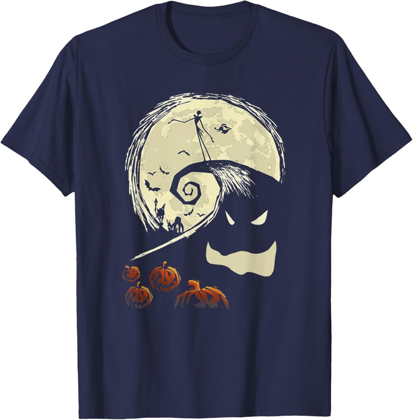 Disney The Nightmare Before Christmas Halloween Oogie Spiral T-Shirt - T-Shirt | Navy