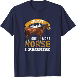 Just one more horse I promise funny design men T-Shirt - T-Shirt | Navy