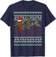 Funny Xmas Santa Hat Tiger Plecos Ugly Christmas T-Shirt - T-Shirt | Navy