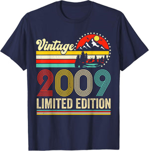 Vintage 2009 Limited Edition 16 years Old 16th Birthday T-Shirt - T-Shirt | Navy