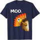 Turkey Moo Funny Thanksgiving T-Shirt - T-Shirt | Navy