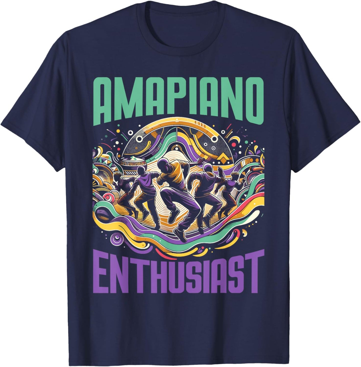 Amapiano South African Music Lover Afrobeat T-Shirt - T-Shirt | Navy