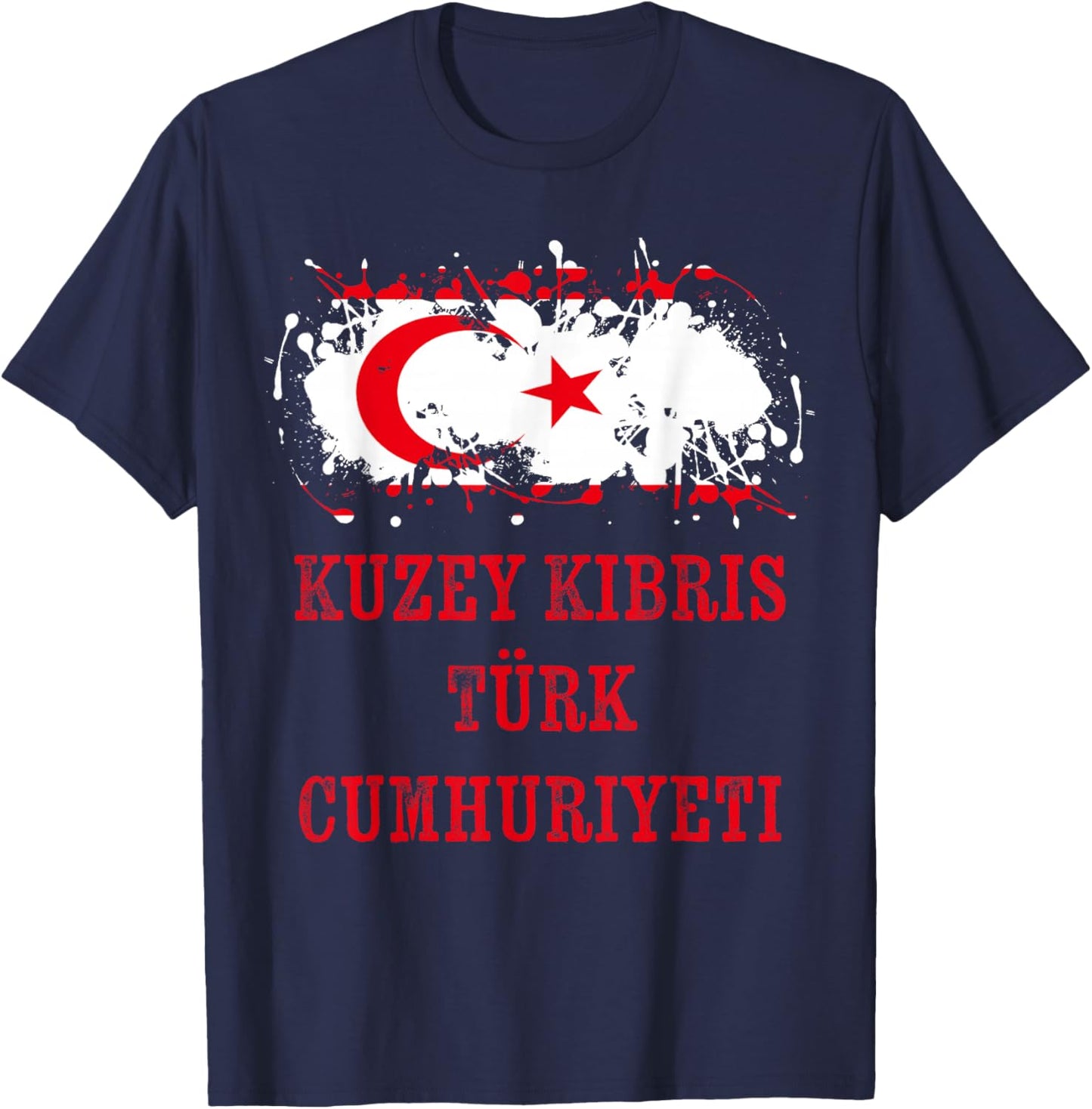 Northern Cyprian enthusiasts for Turkish of Northern Cyprus T-Shirt - T-Shirt | Navy