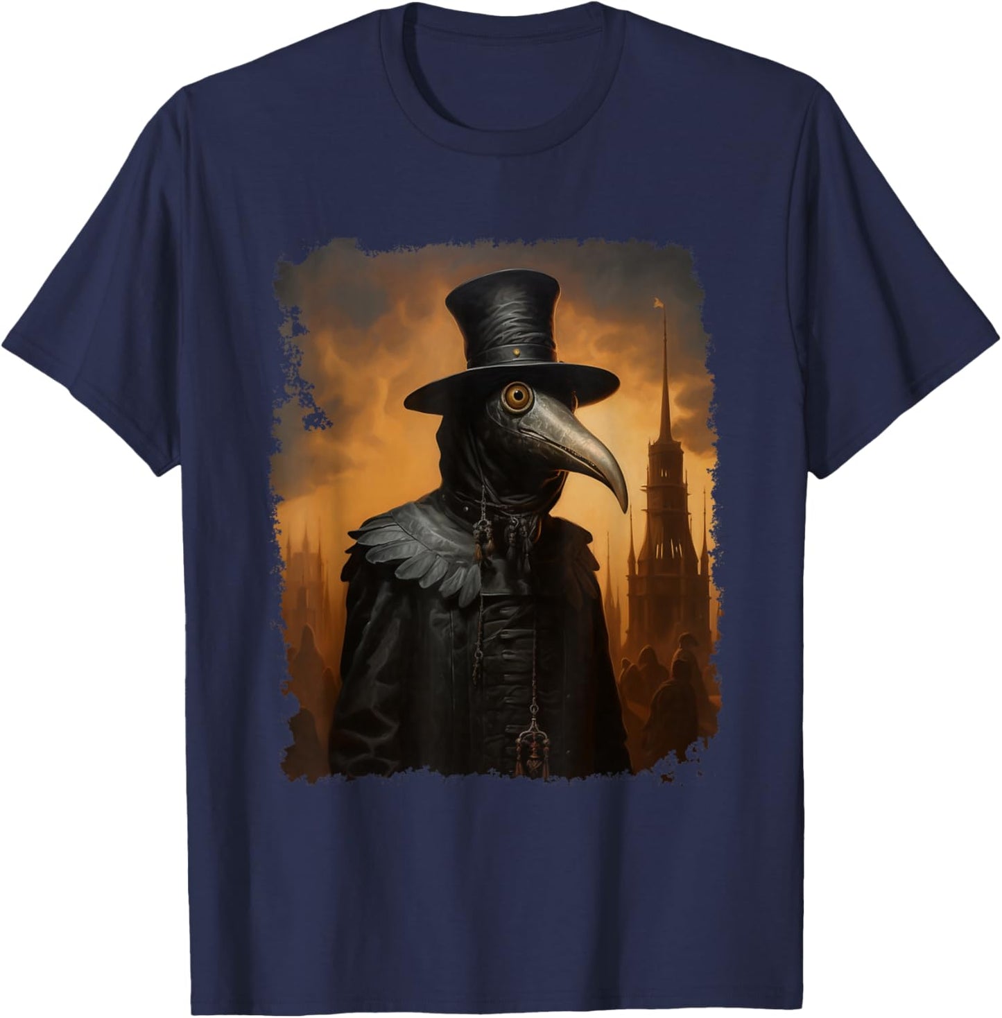 Plague Doctor Black T-Shirt - T-Shirt | Navy