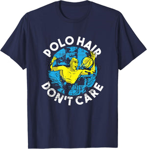 Water Polo Hair Don't Care Aquatic Sports Player Water Polo T-Shirt - T-Shirt | Navy
