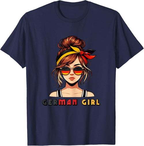 German Girl Deutsches Mädchen Deutschland Flagge