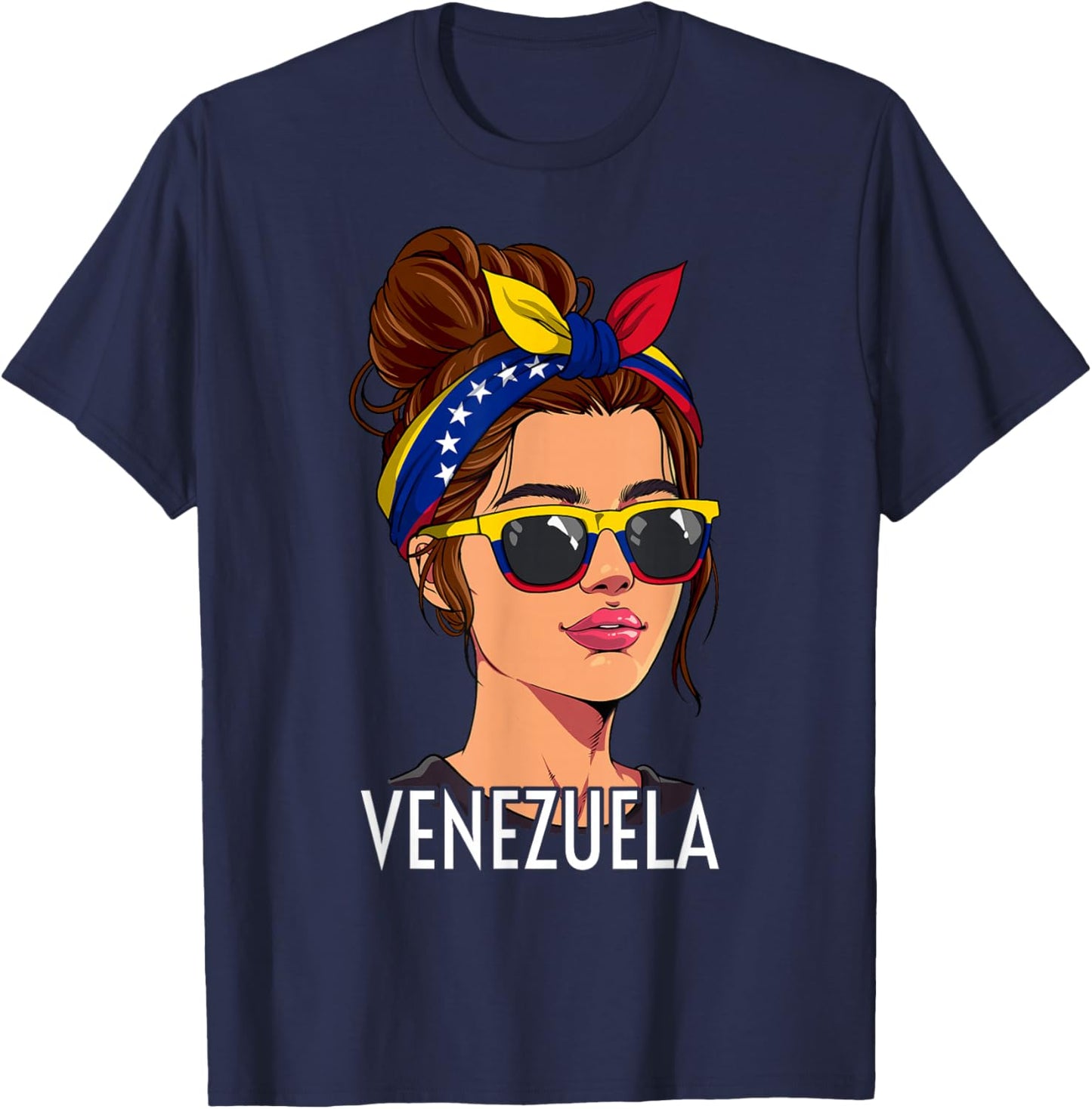 Venezuela Woman Venezuelan T-Shirt - T-Shirt | Navy