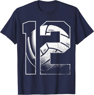 12th Birthday Boy Volleyball Player Volleyball 12 Years Old T-Shirt - T-Shirt | Navy