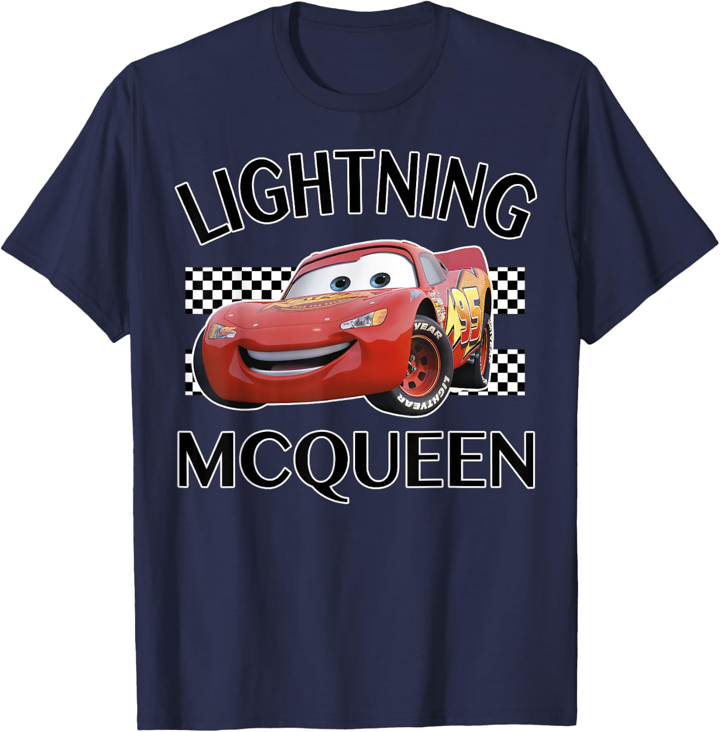 Disney Pixar Cars Lightning McQueen Finish Graphic T-Shirt - T-Shirt | Navy