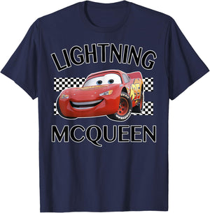 Disney Pixar Cars Lightning McQueen Finish Graphic T-Shirt - T-Shirt | Navy