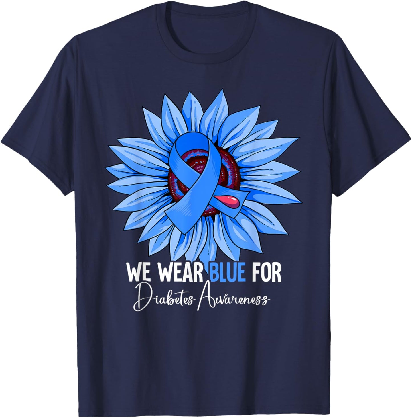 Diabetes Awareness T-Shirt - T-Shirt | Navy