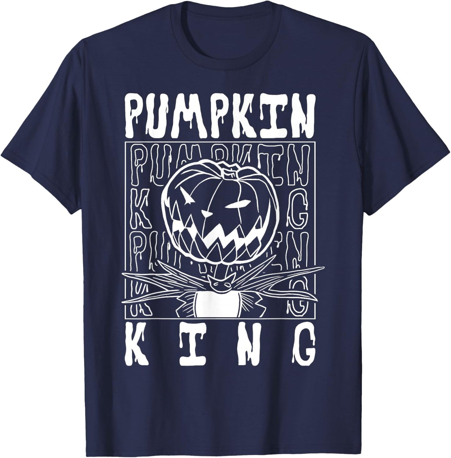 Disney The Nightmare Before Christmas Pumpkin King Stack T-Shirt - T-Shirt | Navy