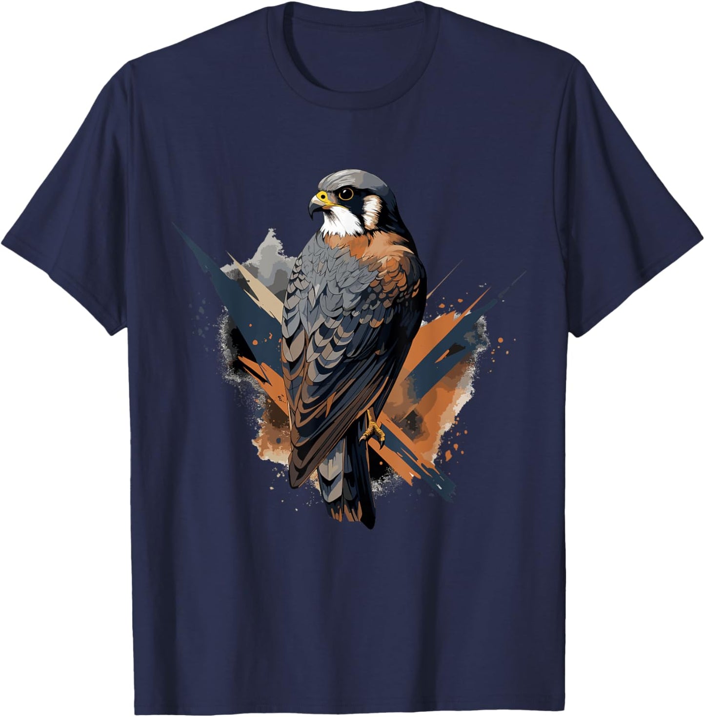 American Kestrel Bird Geometric Patten Art,Cute Kestrel Lov T-Shirt - T-Shirt | Navy
