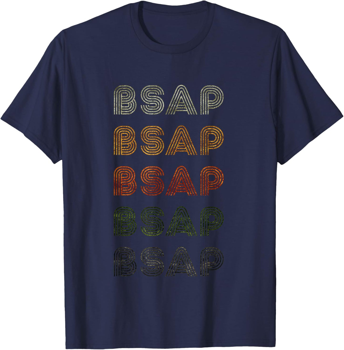 Love Heart Bsap Grunge Vintage Style Black Bsap T-Shirt - T-Shirt | Navy