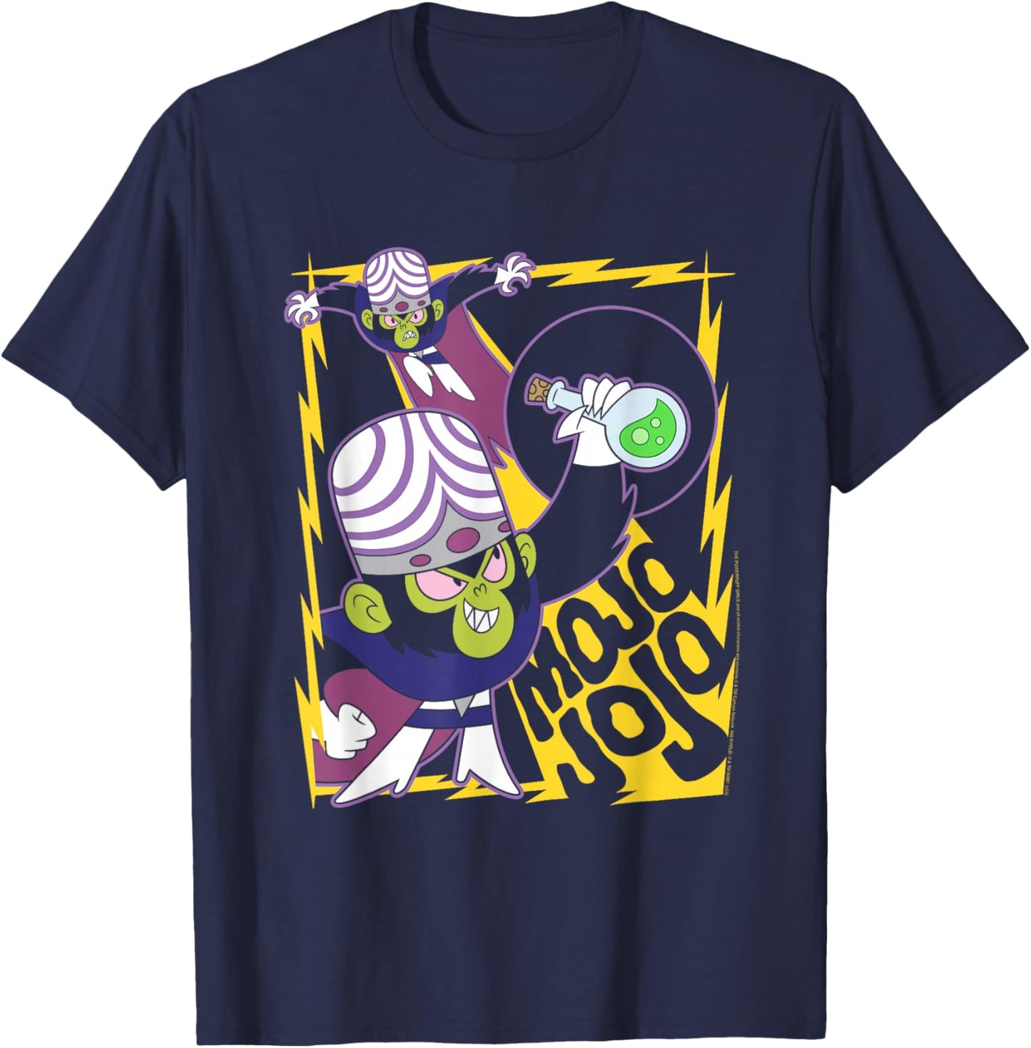Powerpuff Girls Mojo Jojo Collage Cute Cartoon T-Shirt - T-Shirt | Navy