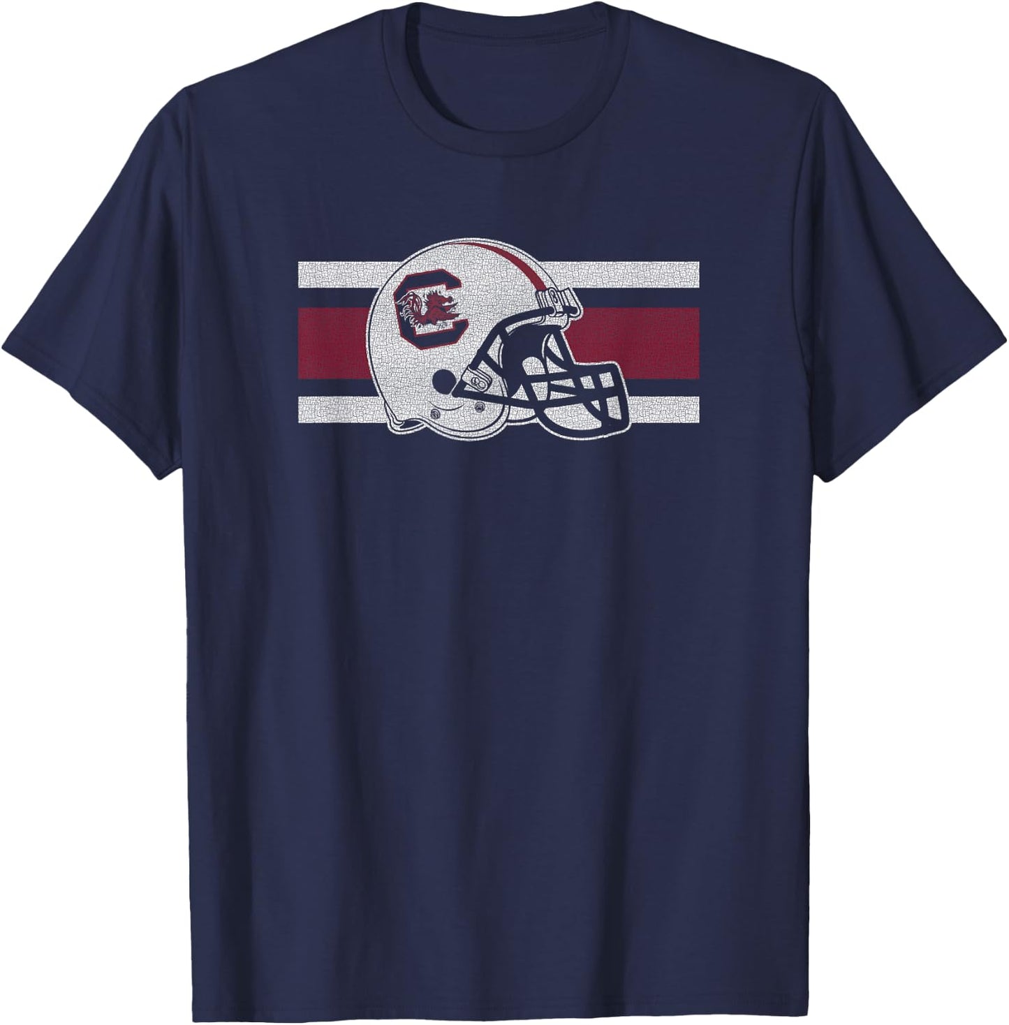 South Carolina Gamecocks Football Retro Helmet Black T-Shirt - T-Shirt | Navy