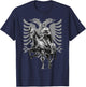 Albania Albanian Eagle Gift Kosovo Sknderbeu Skanderbeg Albania and Kosovo Flag T-Shirt - T-Shirt | Navy