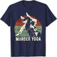 Funny Brazilian Jiu Jitsu BJJ Murder Yoga Retro Outfit T-Shirt - T-Shirt | Navy