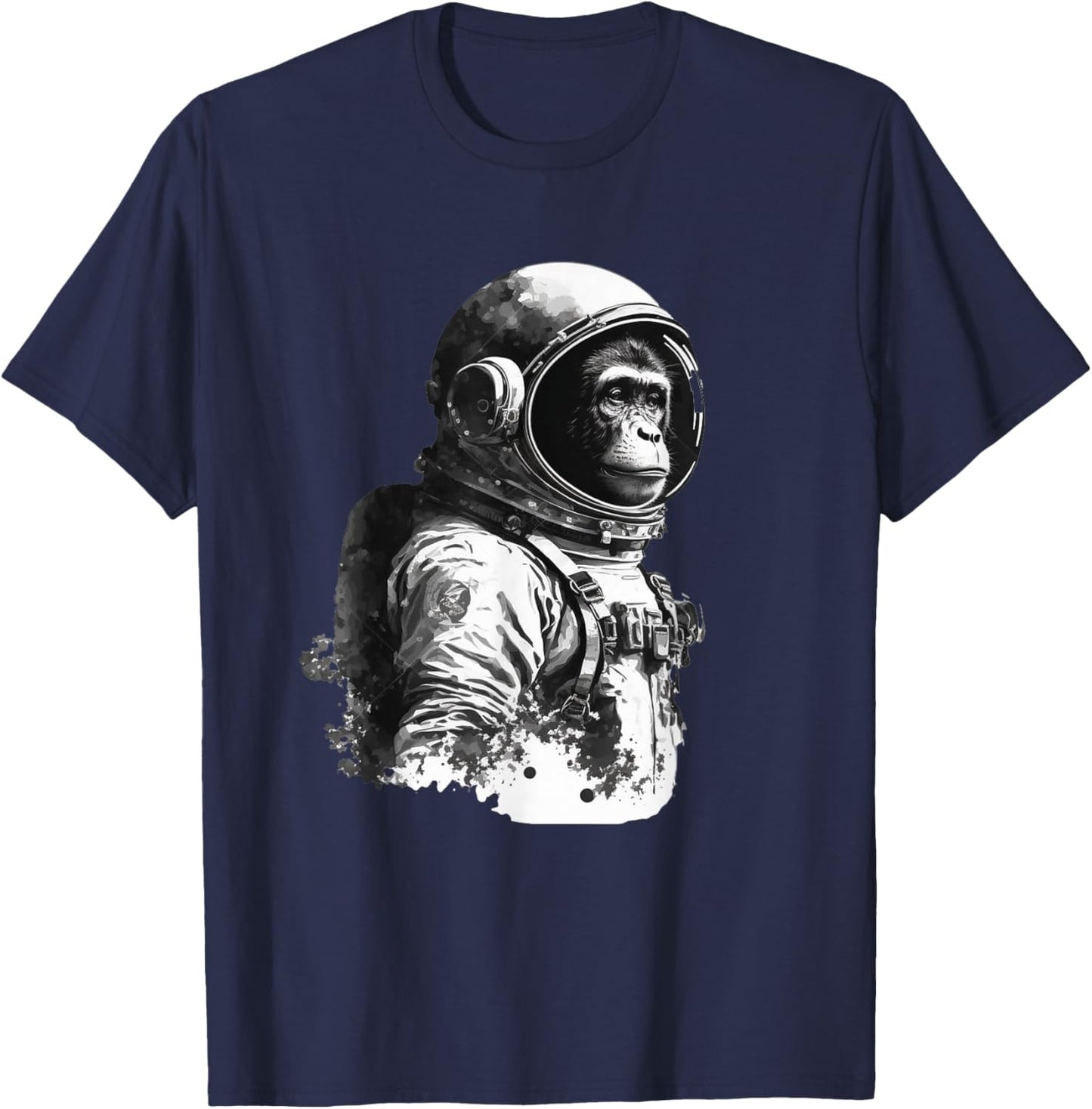 Space Vintage Travel Astronaut Monkey Astronaut T-Shirt - T-Shirt | Navy